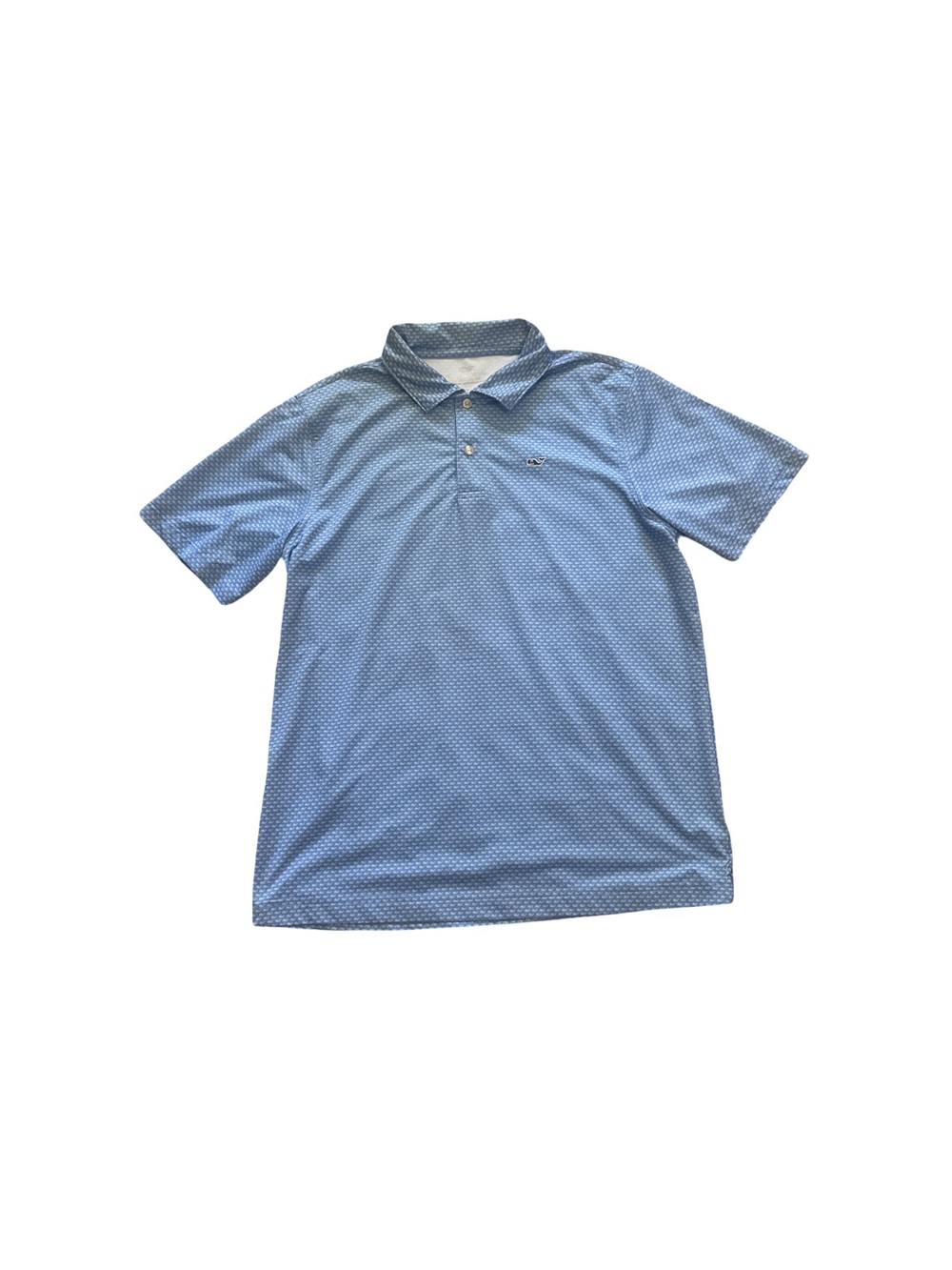 Light Blue Whale Design Vineyard Vines Performance Polo Shirt Boy’s Large